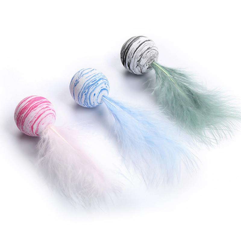 Cat Pet Toy Star Texture Ball Throwing Cat Supplies Feather EVA Material Light Foam Kitten Interactive Funny Entertainment