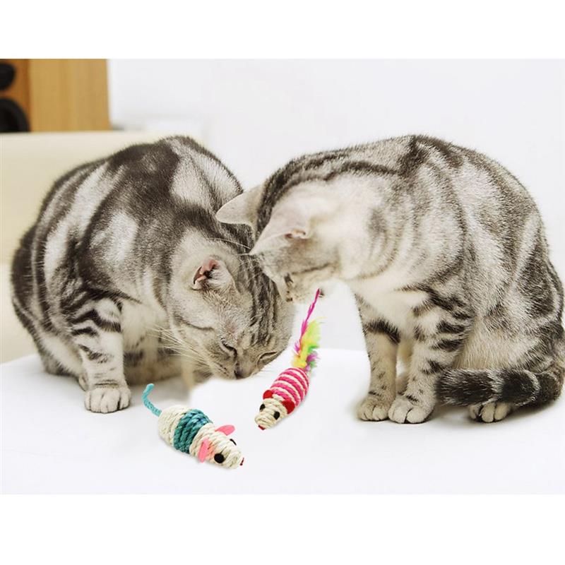 3Pcs/Set Mice Cat Toys Interactive Cat Squeaky Toys Kitten Mouse Toys For Cats Pet Supplies Cat Favors Random Color