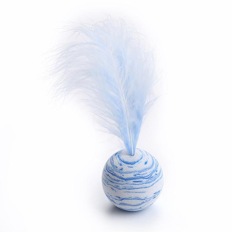 Cat Pet Toy Star Texture Ball Throwing Cat Supplies Feather EVA Material Light Foam Kitten Interactive Funny Entertainment