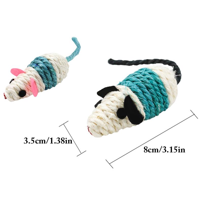 3Pcs/Set Mice Cat Toys Interactive Cat Squeaky Toys Kitten Mouse Toys For Cats Pet Supplies Cat Favors Random Color