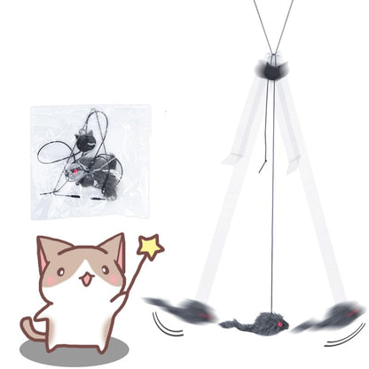 1PC Cat Toy Self-excited Hanging Door Retractable Scratch Rope Mouse Pet Stick Supplies Home Play Funny Interactiv Kitten