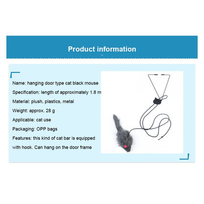 1PC Cat Toy Self-excited Hanging Door Retractable Scratch Rope Mouse Pet Stick Supplies Home Play Funny Interactiv Kitten