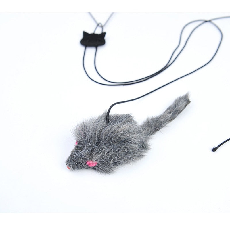 1PC Cat Toy Self-excited Hanging Door Retractable Scratch Rope Mouse Pet Stick Supplies Home Play Funny Interactiv Kitten
